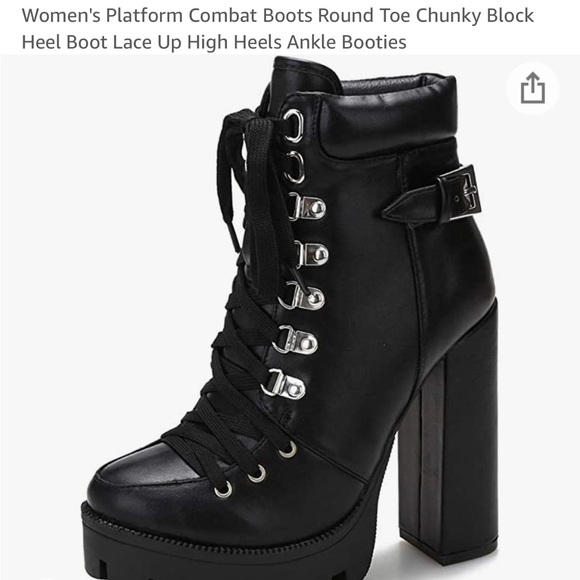 Black platform combat boots or make an offer - Picture 2 of 9